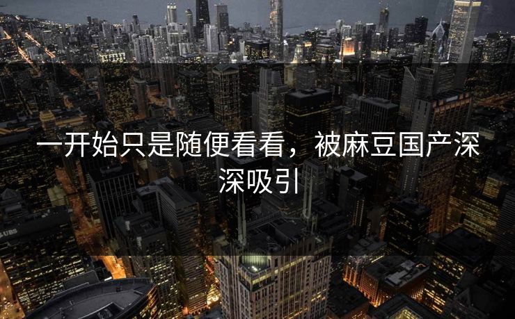 一开始只是随便看看,被麻豆国产深深吸引 第1张 一开始只是随便看看,被麻豆国产深深吸引 第1张